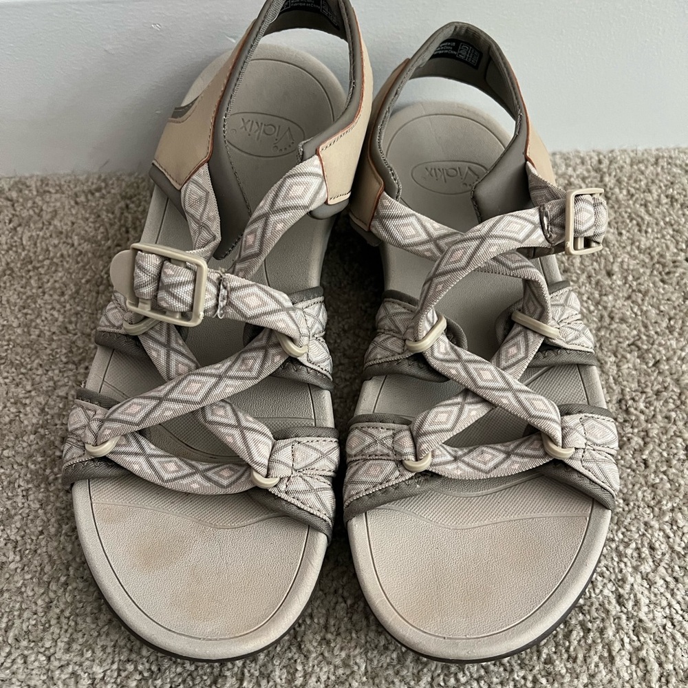 Viakix Strappy Sports Hiking Sandal Diamond Performance | Beige | Women’s Size 9